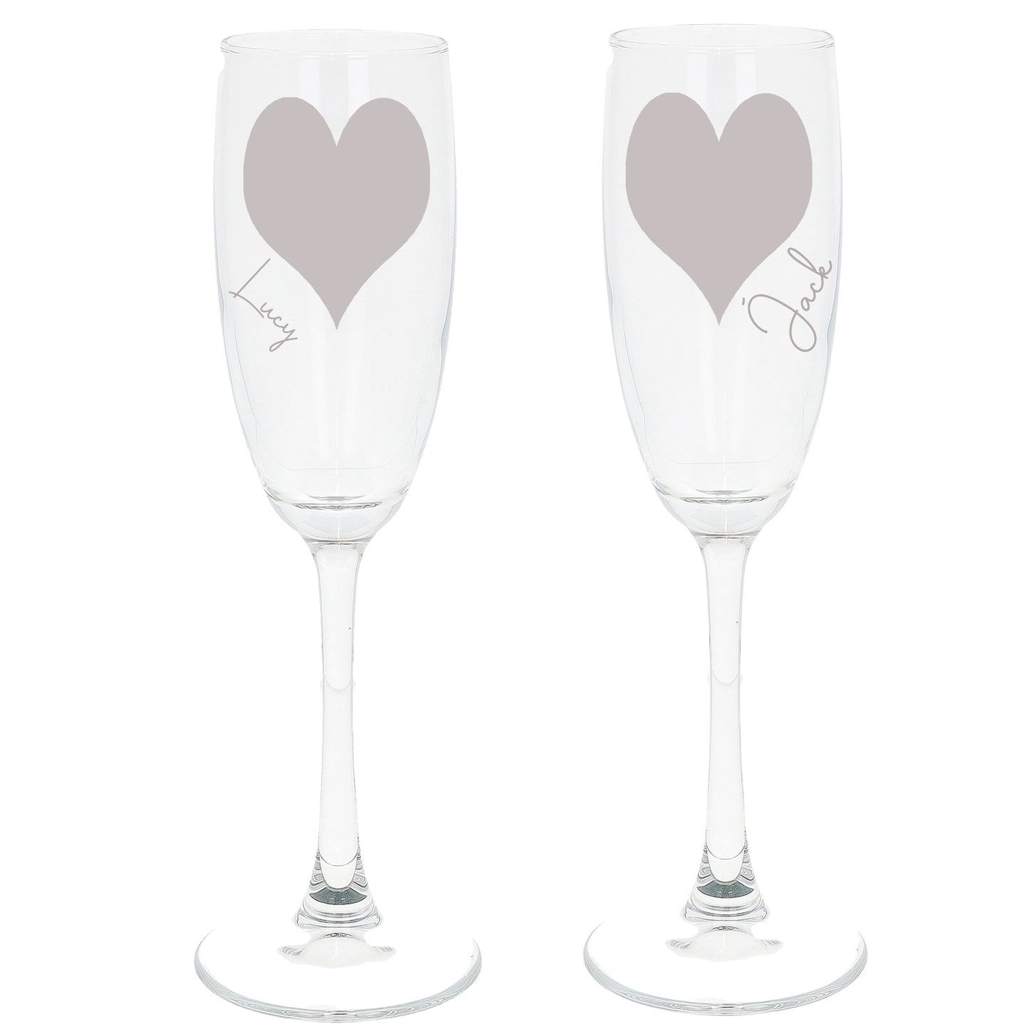 Set of 2 Personalised Engraved Couples Engagement Wedding Champagne Flutes  - Always Looking Good -   