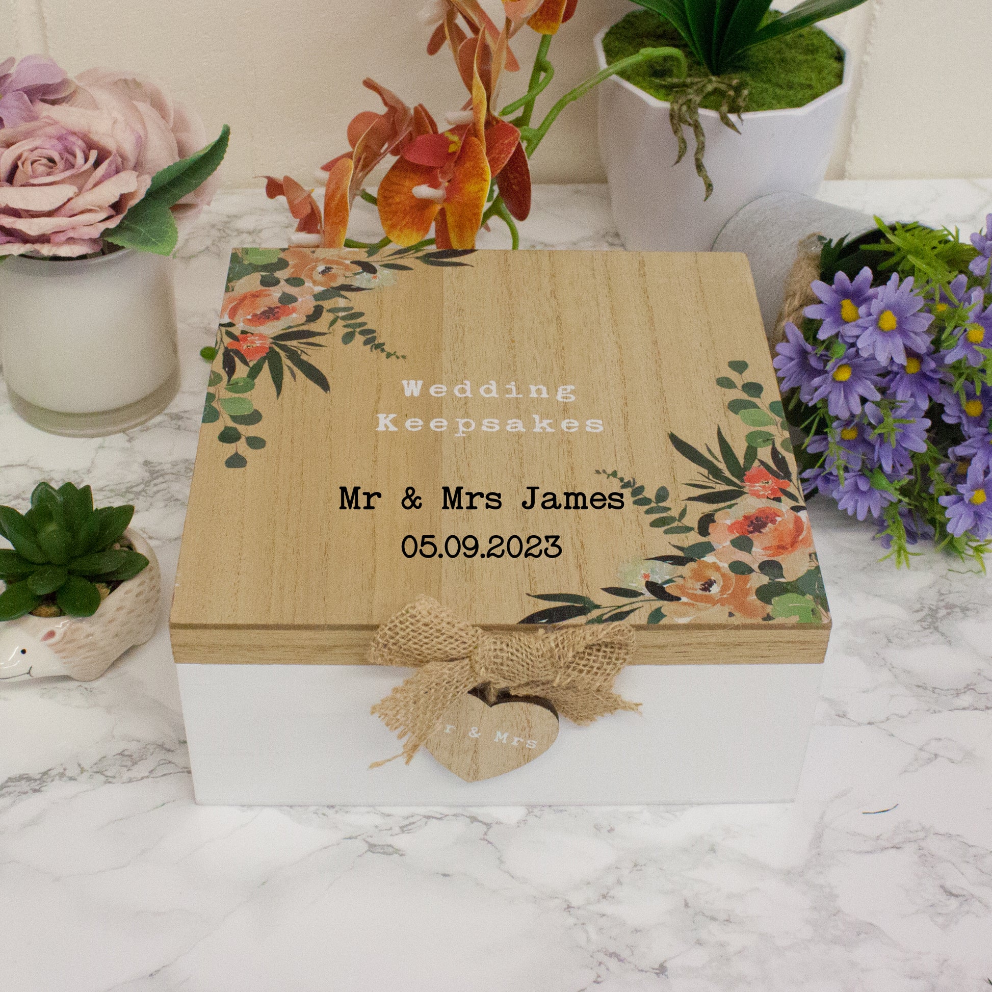 Personalised Wooden Wedding Keepsake Memory Box  - Always Looking Good -   