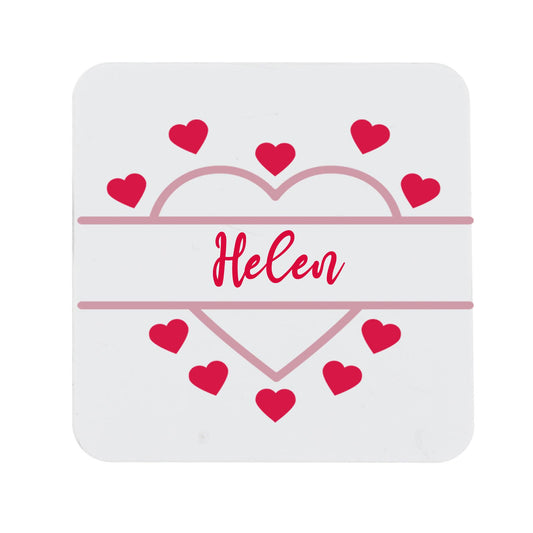 Personalised Pink Heart Design Mug and Coaster with Treats - Always Looking Good -