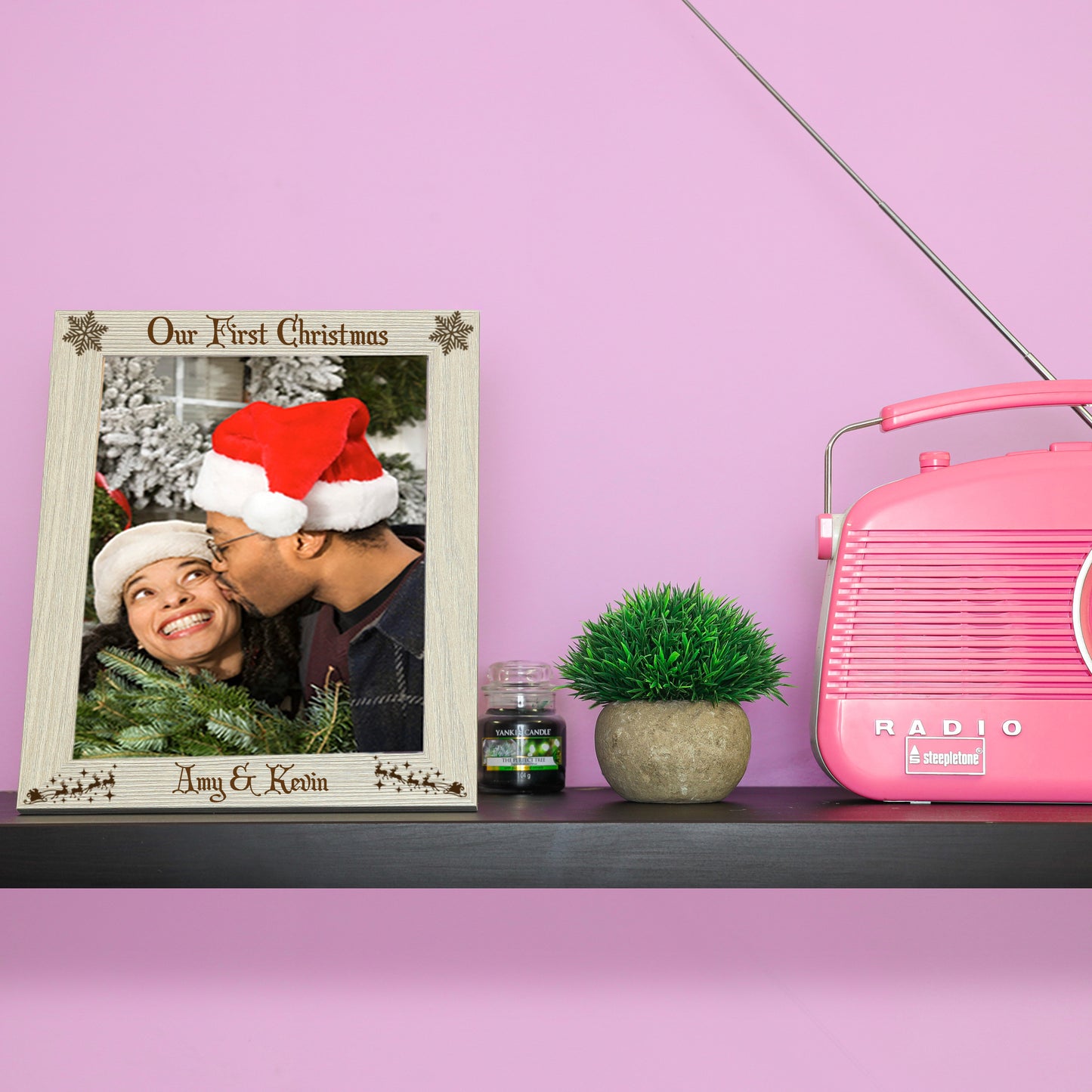 Personalised Engraved Our First Christmas Photo Frame For Twins / Couples  - Always Looking Good -   