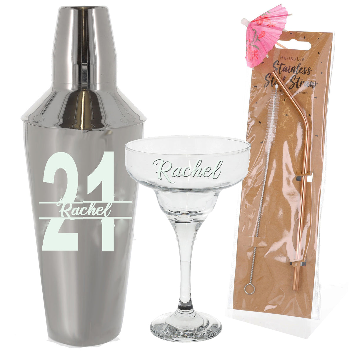 Personalised 21st Birthday Margarita Cocktail Shaker Set - Always Looking Good -