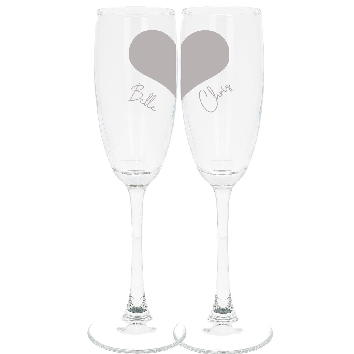 Set of 2 Personalised Engraved Engagement Wedding Couples Champagne Flutes - Always Looking Good -