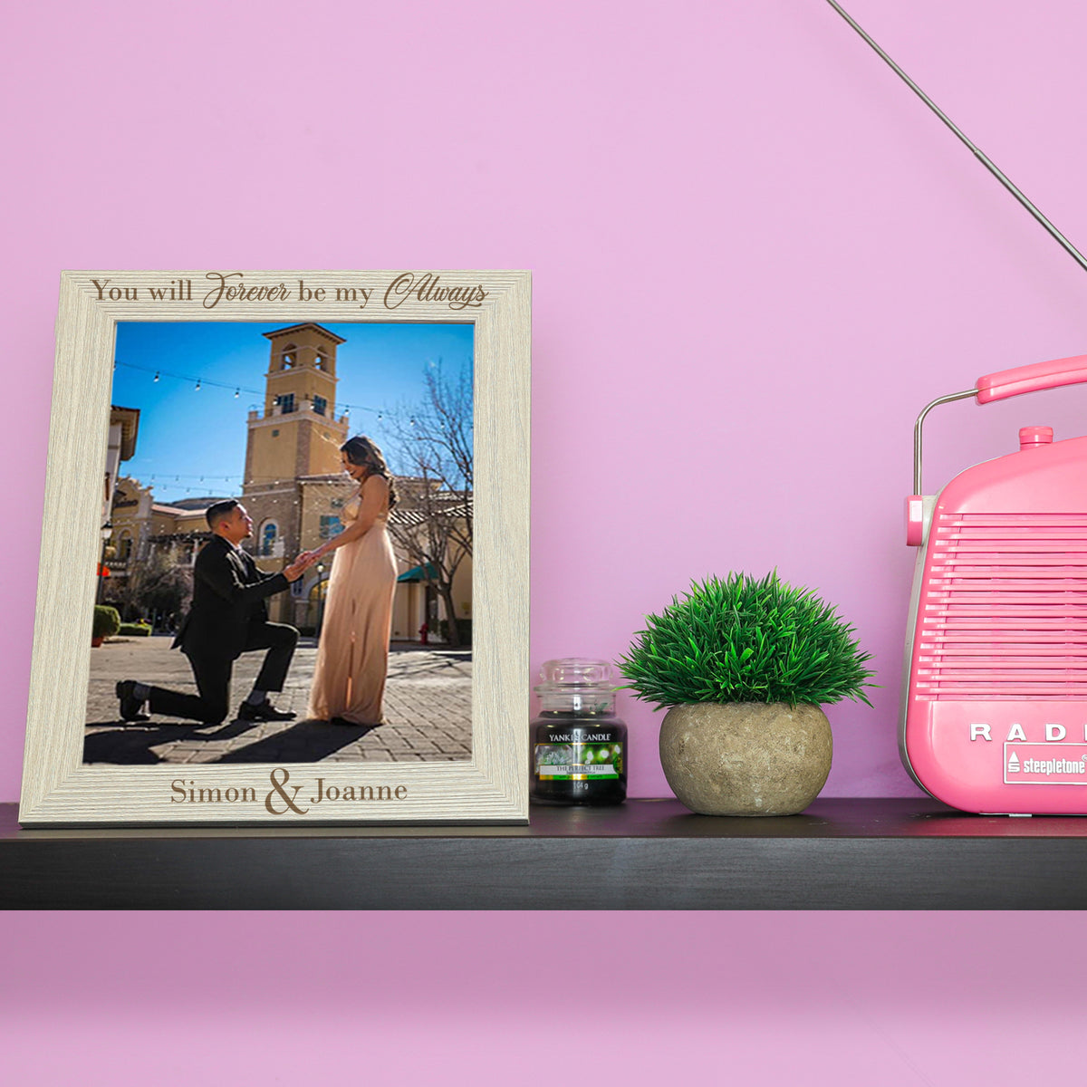 Personalised Engraved Couples Photo Frame - Endless Love Design - Always Looking Good -