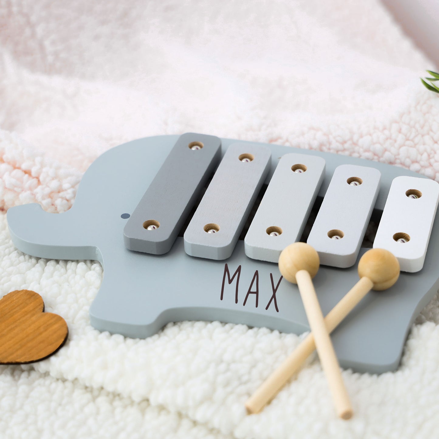 Personalised Engraved Wooden Elephant Xylophone Baby & Toddler Toy  - Always Looking Good -   