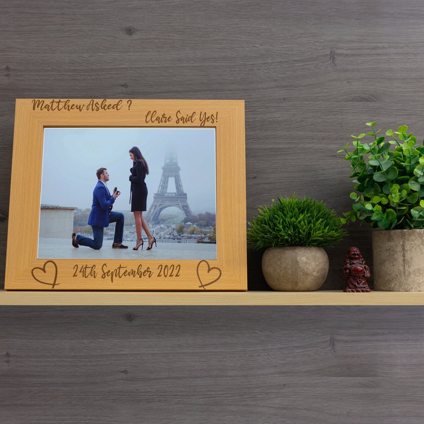 Personalised Engraved Engagement Photo Frame  - Always Looking Good -   