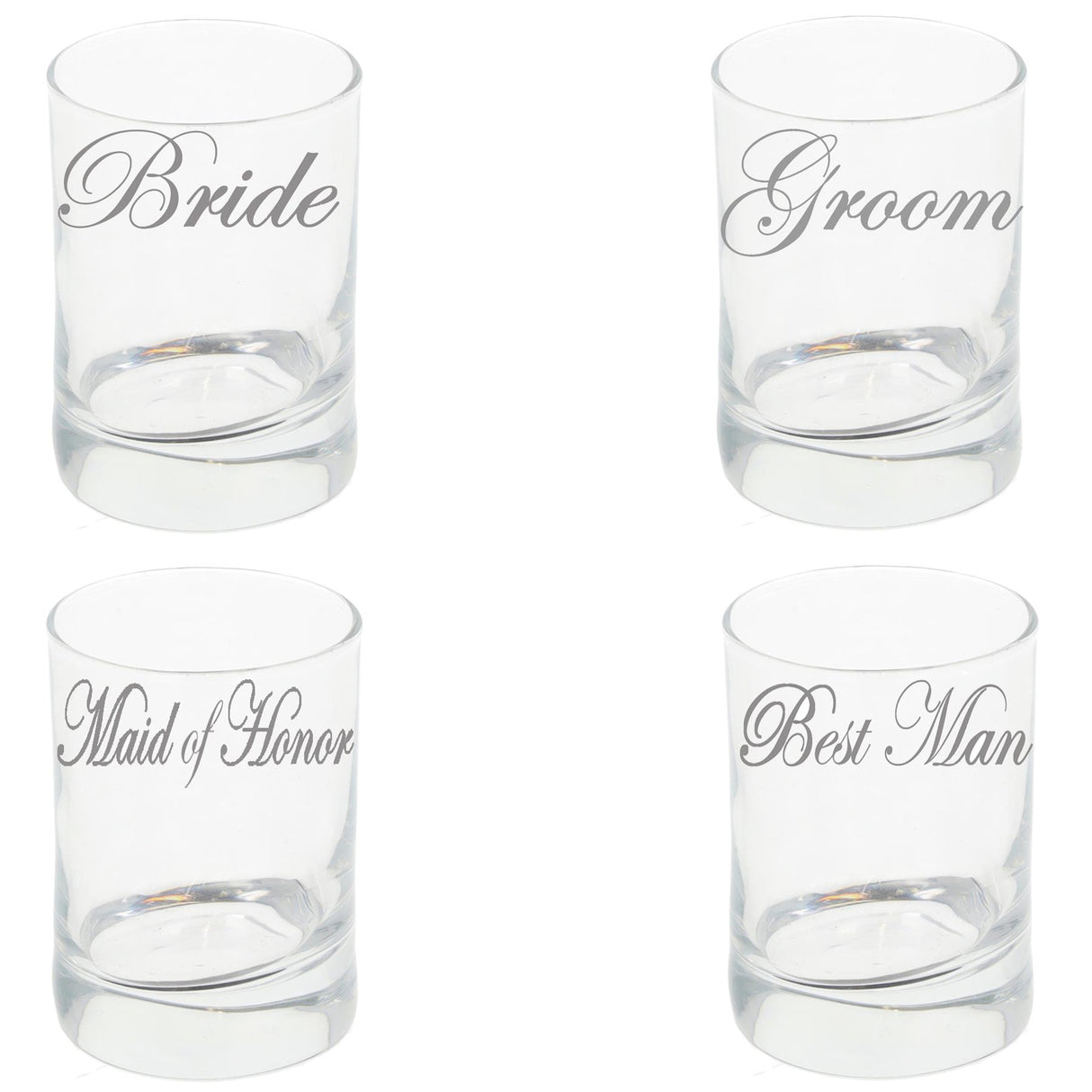 Personalised Engraved Bridal Party Shot Glass Set x4 - Always Looking Good -