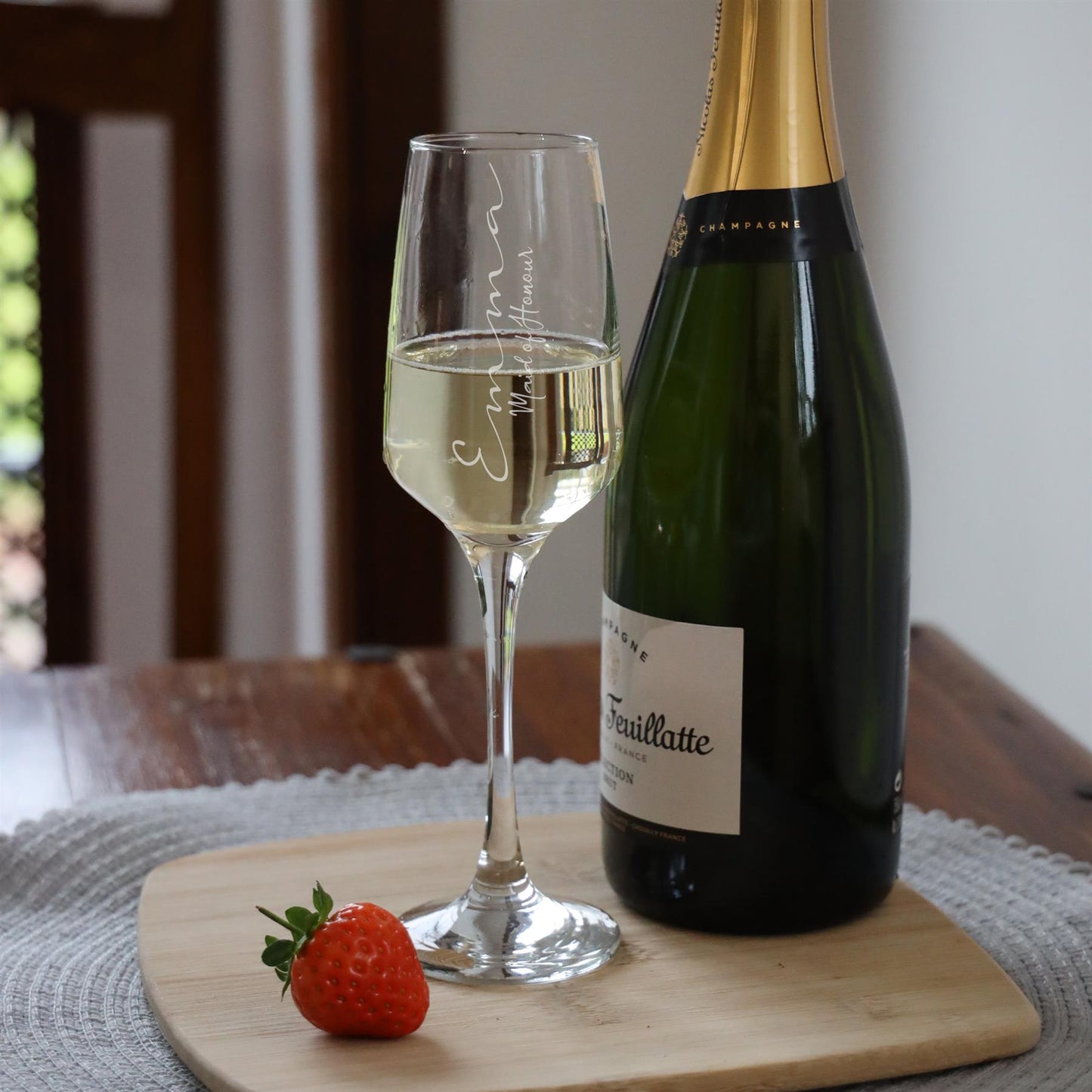 Personalised Engraved Wedding Party Champagne Glass - Always Looking Good -