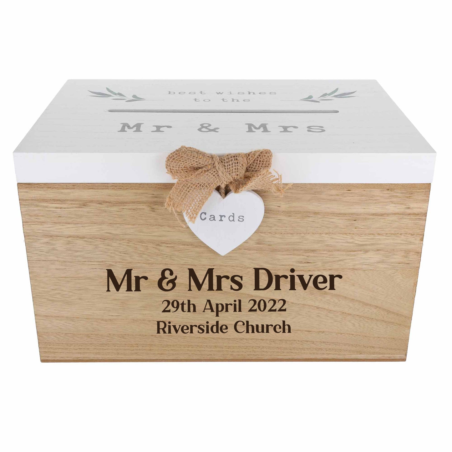 Personalised Engraved Wedding Card Wooden Memory Box  - Always Looking Good -