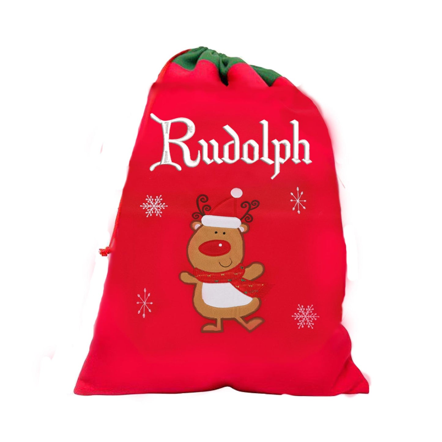 Personalised Embroidered Large Christmas Reindeer Santa Sack  - Always Looking Good -   