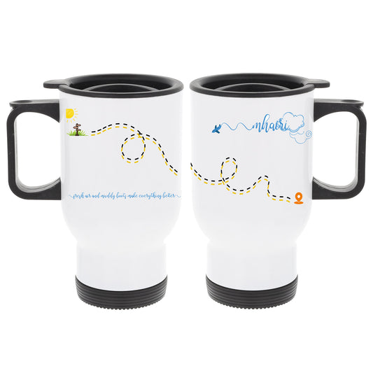Personalised Walking Travel Mug Gift Set  - Always Looking Good -