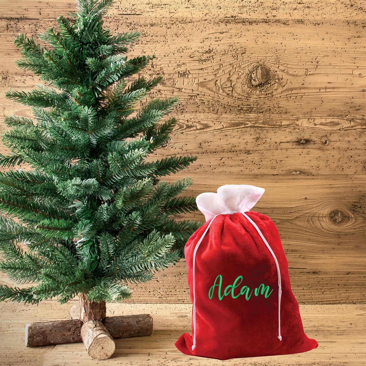 Personalised Embroidered Large Plush Santa Sack Stocking - Always Looking Good -