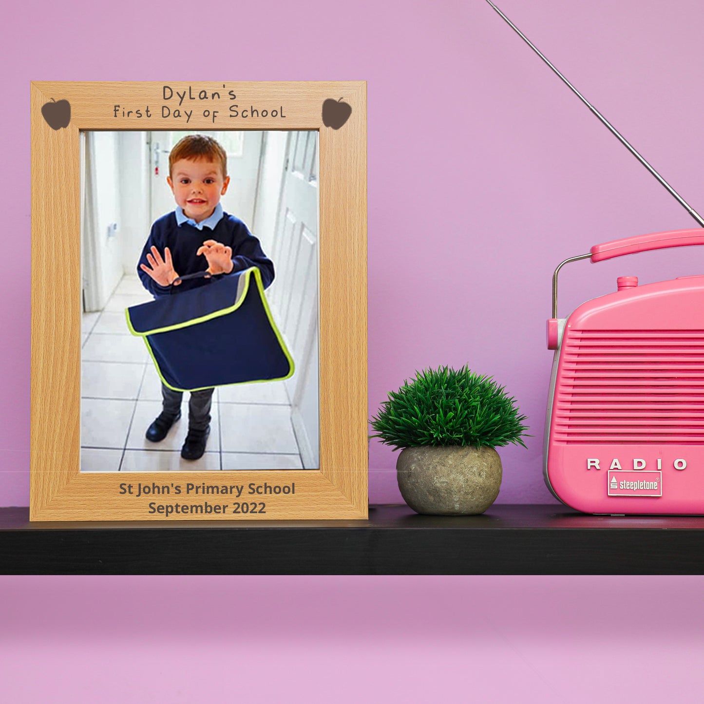 Personalised First Day at School Wooden Photo Frame  - Always Looking Good -   