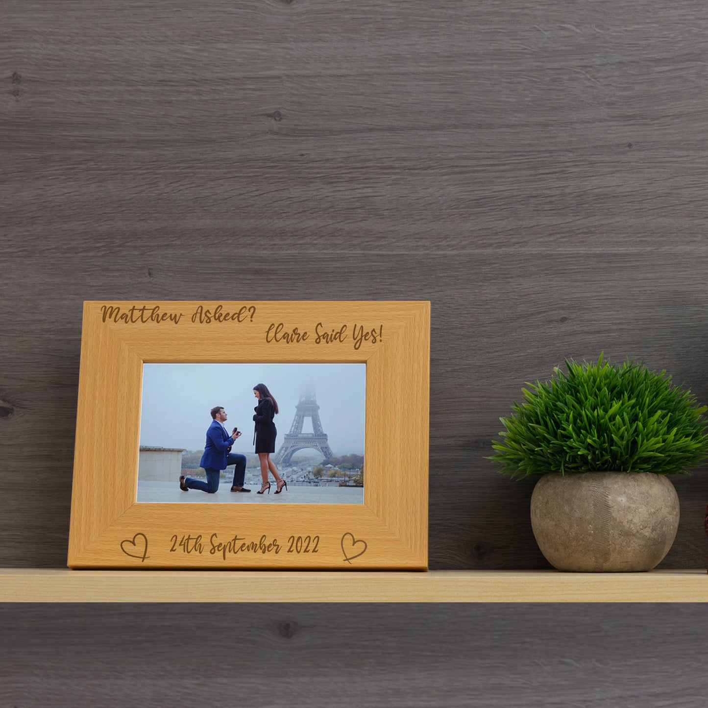 Personalised Engraved Engagement Photo Frame - Always Looking Good -