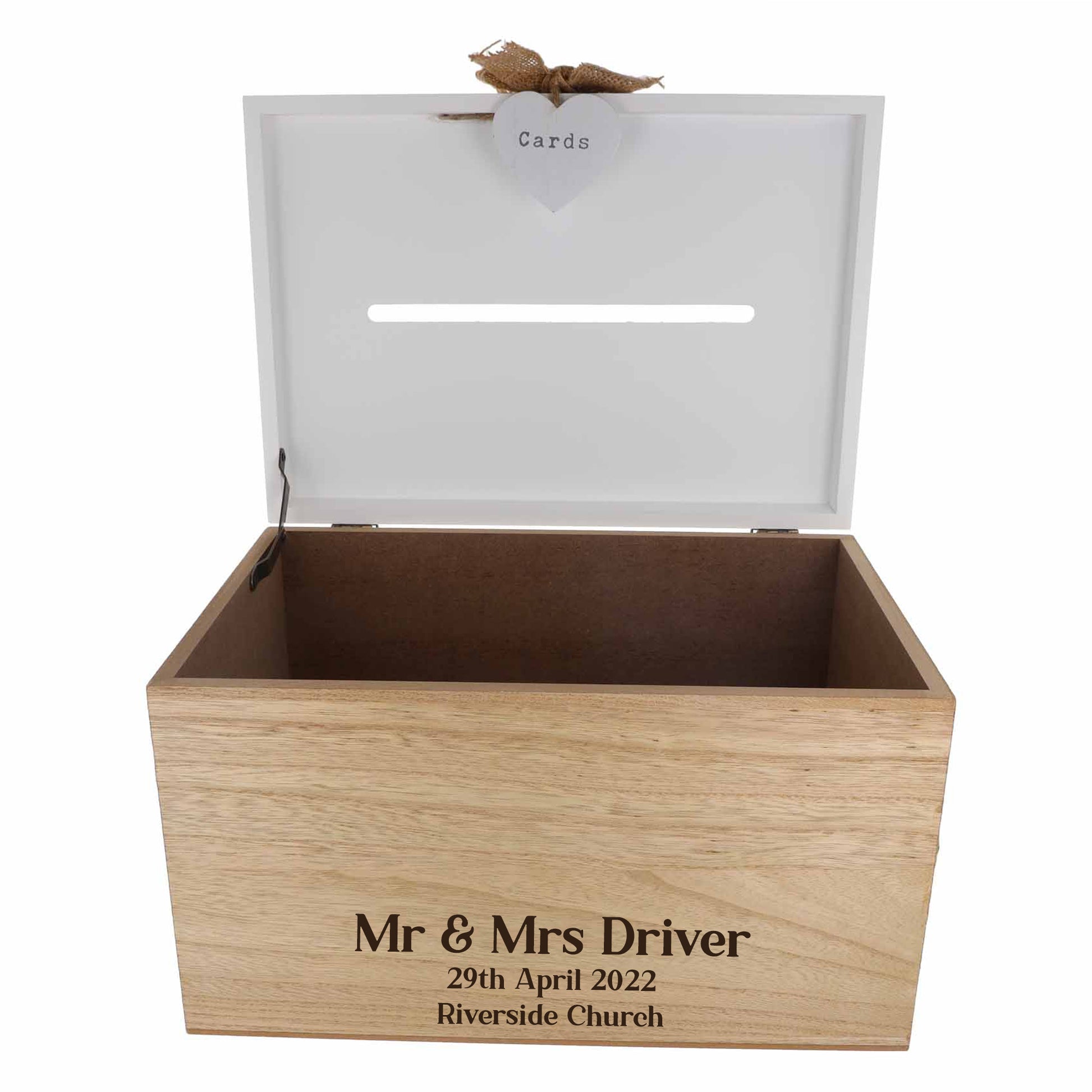 Personalised Engraved Wedding Card Wooden Memory Box  - Always Looking Good -