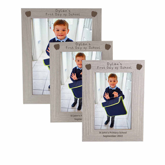 Personalised First Day at School Wooden Photo Frame - Always Looking Good -
