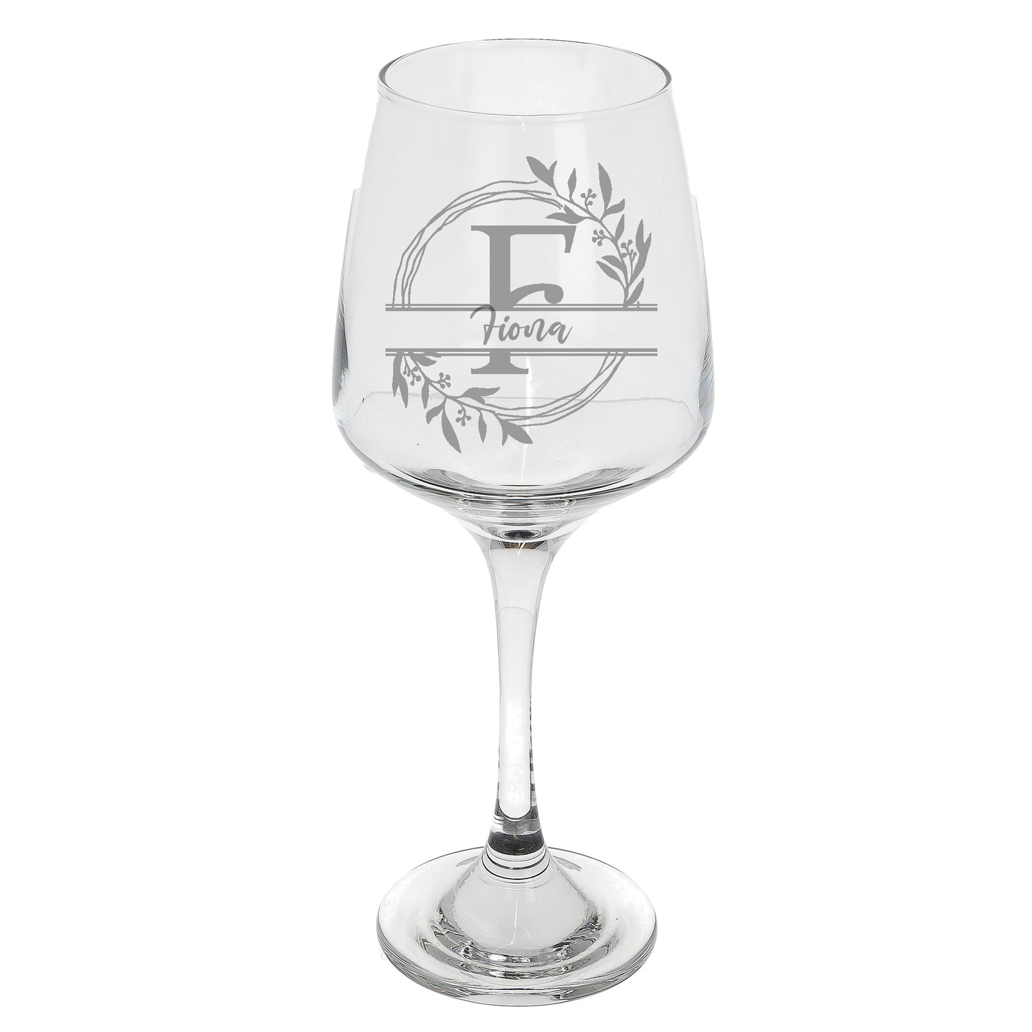 Personalised Engraved Initial Monogram Wine Glass Gift - Always Looking Good - Engraved Glass Only Small
