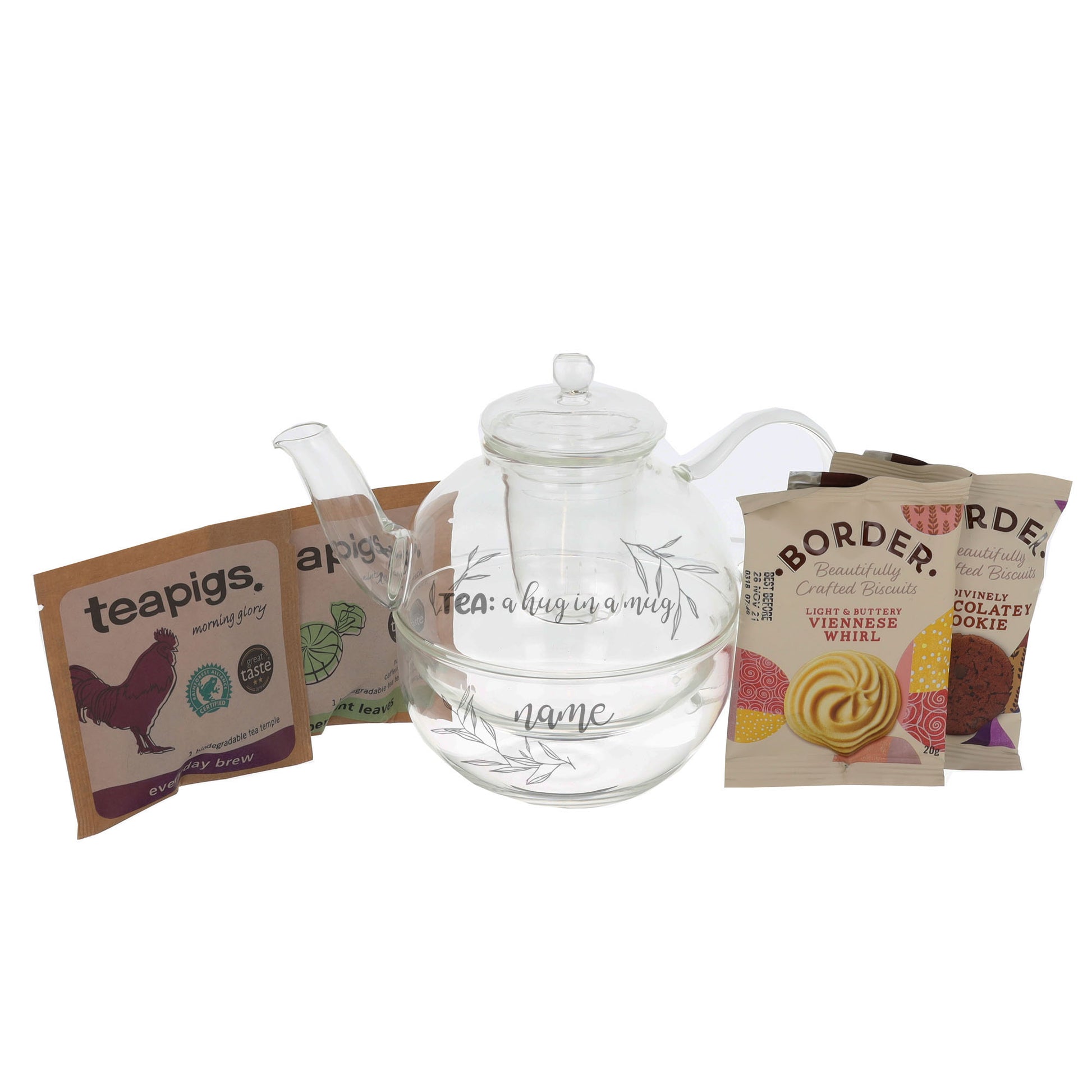 Personalised Engraved Tea for One Hug in a Mug Tea Pot  - Always Looking Good -
