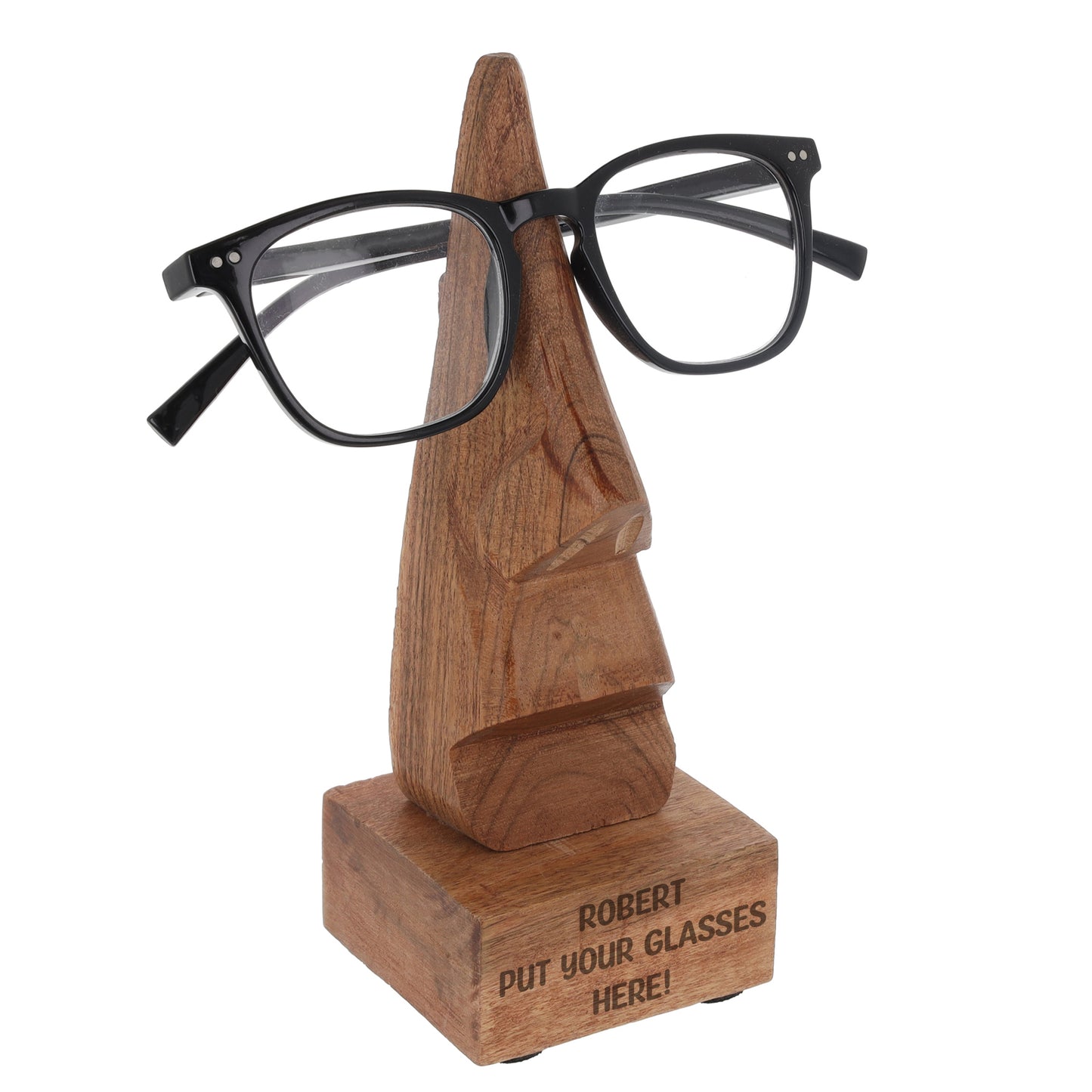 Face Engraved Wooden Glasses Stand Personalised with Name
- Always Looking Good -