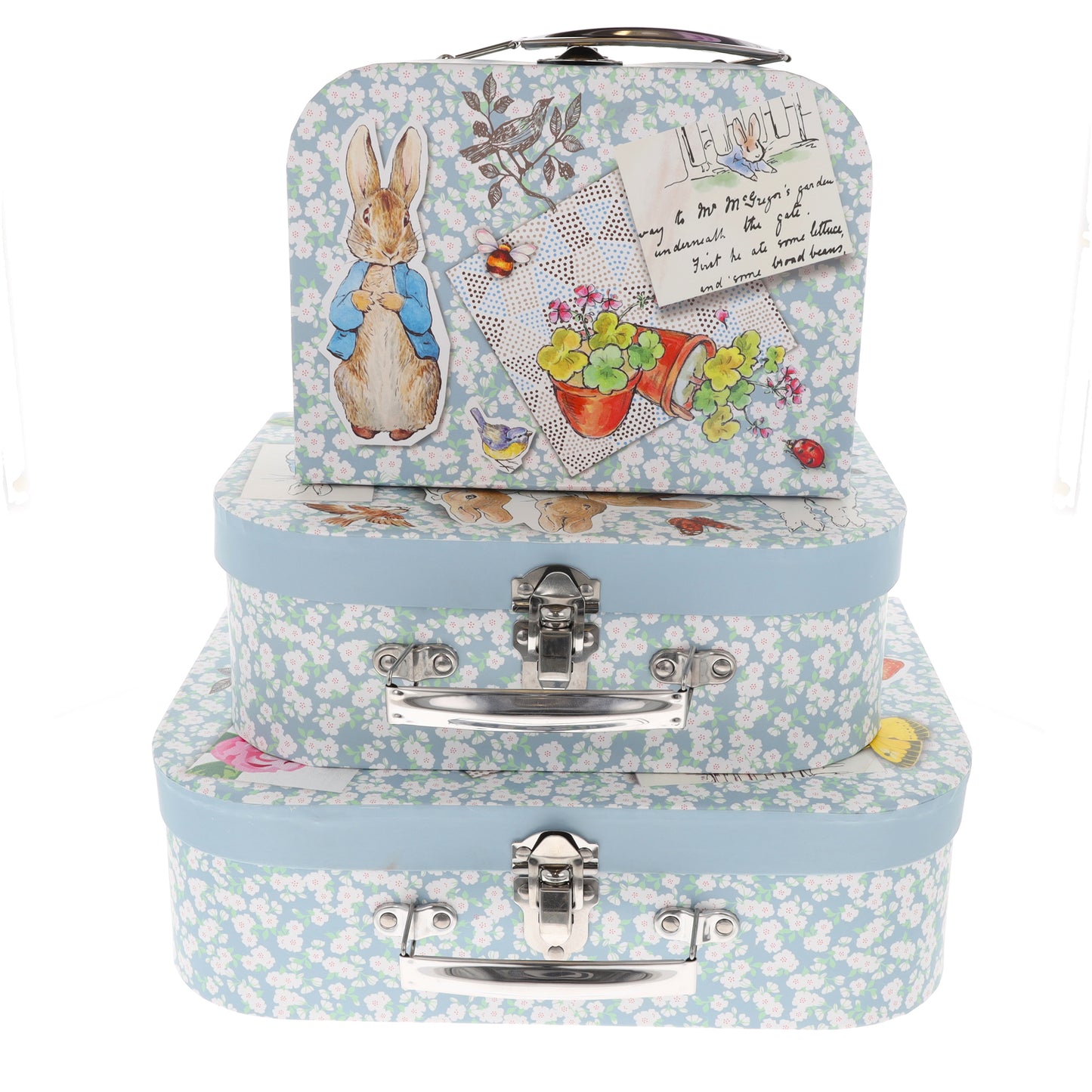 Personalised Storage Suitcase Filled Kids Gift Set  - Always Looking Good - Small Peter Rabbit  