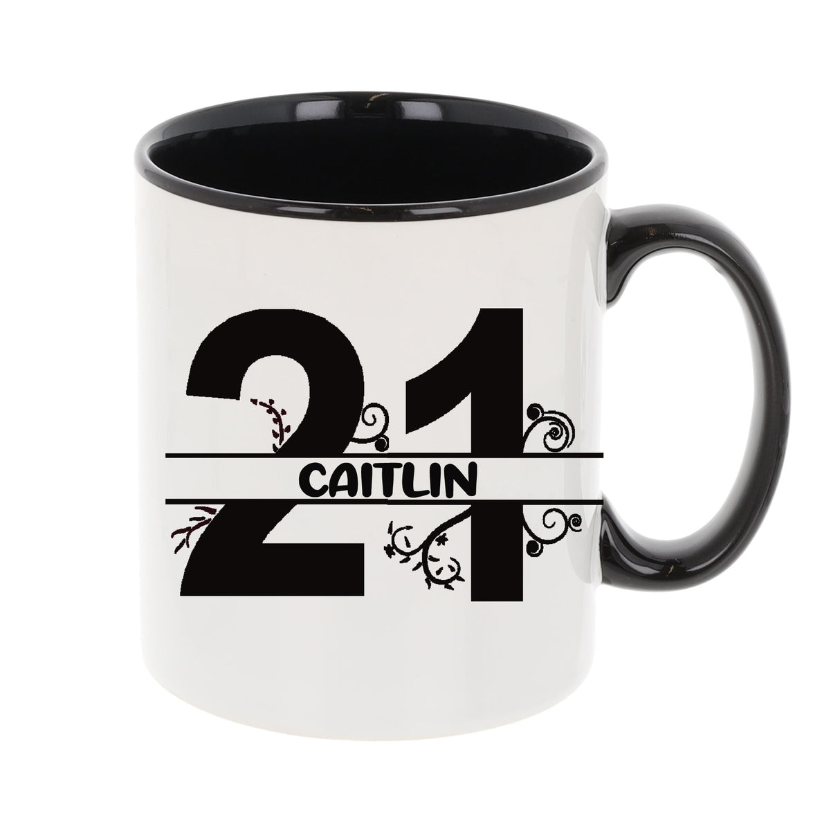 Personalised Filled 21st Birthday Mug - Always Looking Good - Black Mug Only