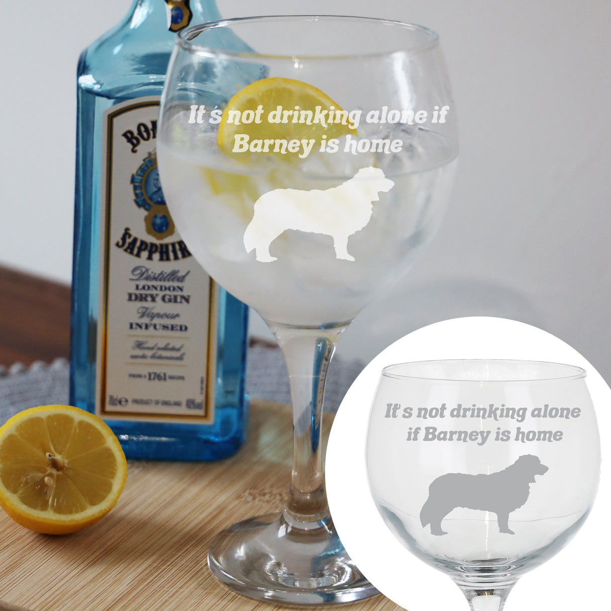Personalised Dog Breed Engraved Gin Glass Gift - Always Looking Good -