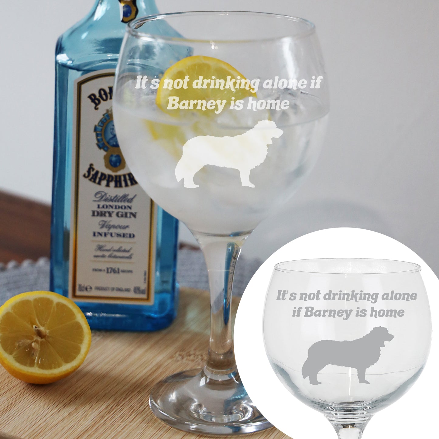 Engraved Personalised Dog Breed Gin Glass  - Always Looking Good -   