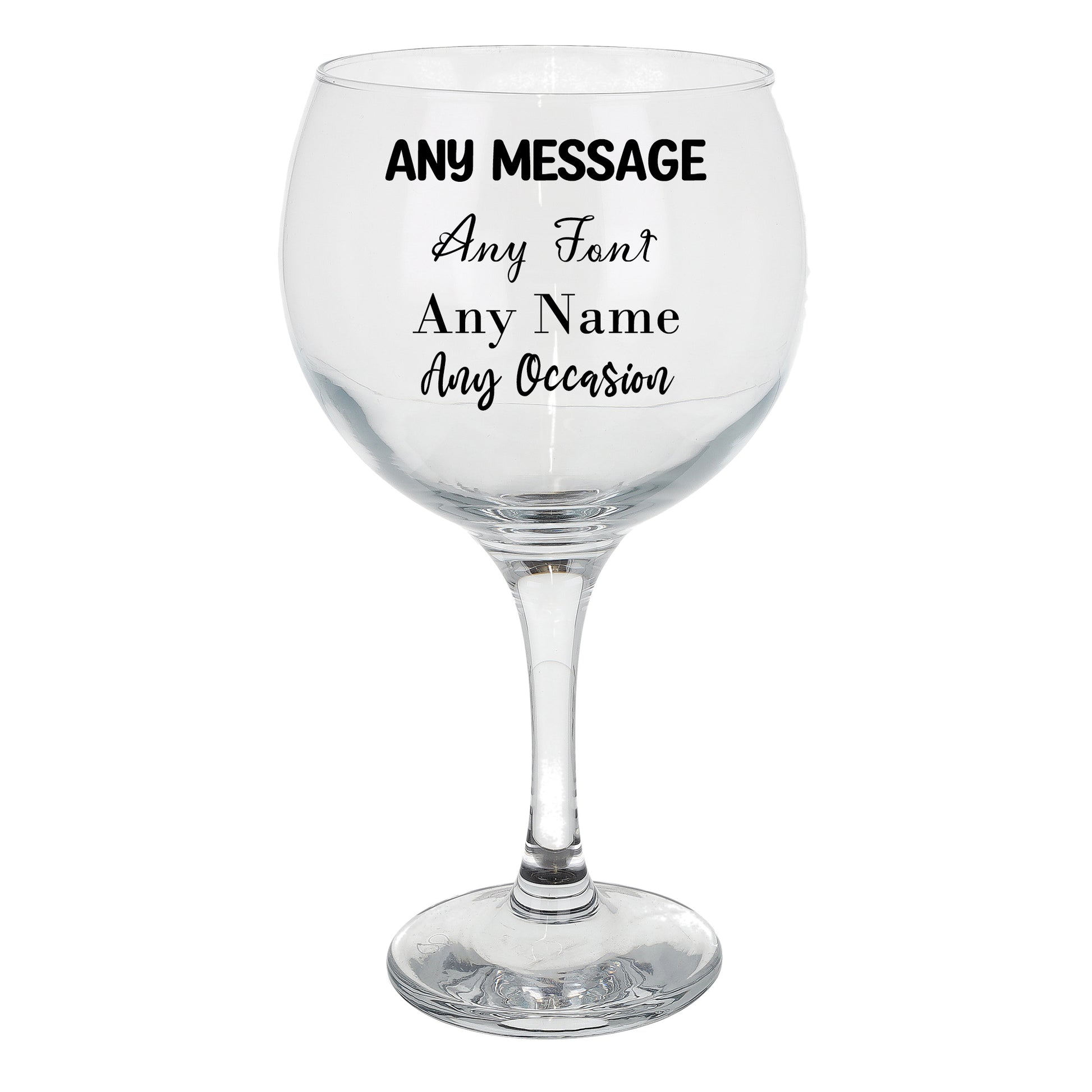 Create Your Own Personalised Engraved Gin Balloon Glass  - Always Looking Good -