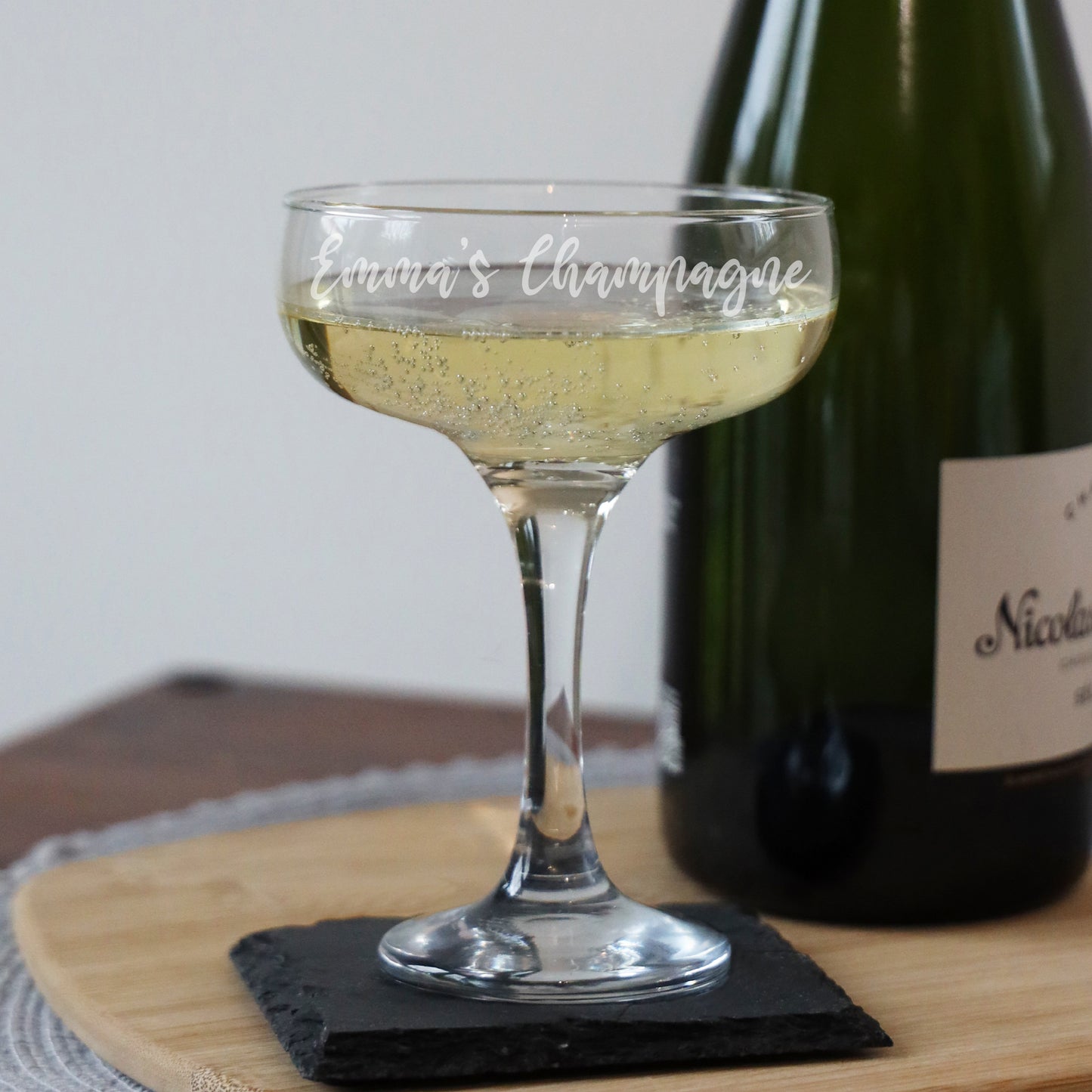 Create Your Own Personalised Engraved Champagne Saucer Glass - Always Looking Good -