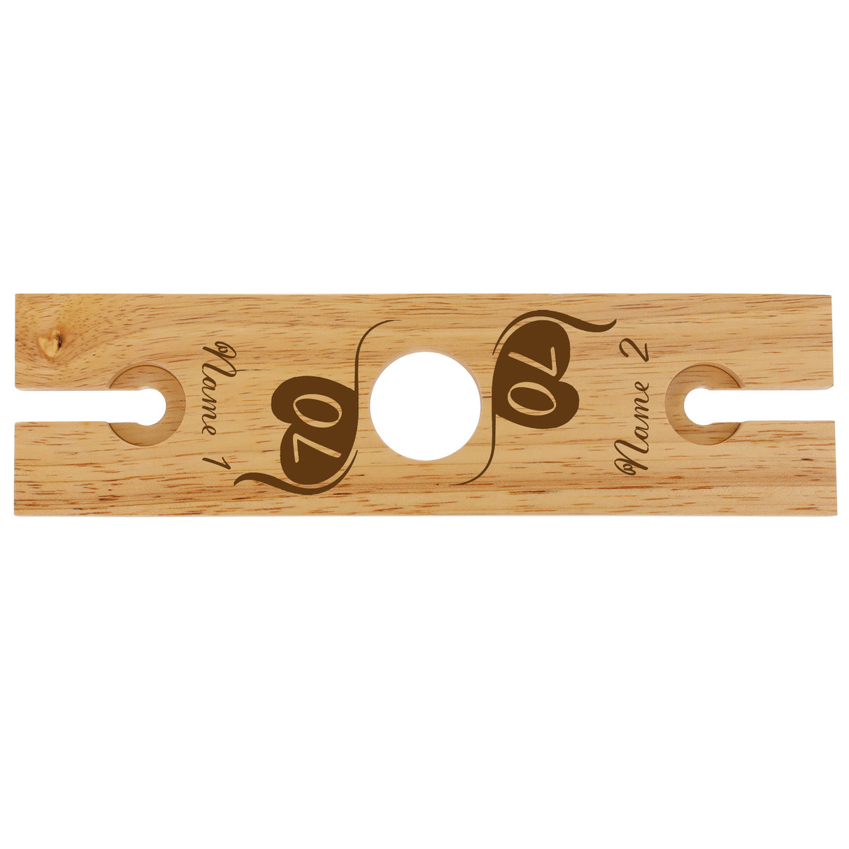 Engraved Personalised Anniversary Wooden 2 Wine Glass Butler Caddy - Always Looking Good -