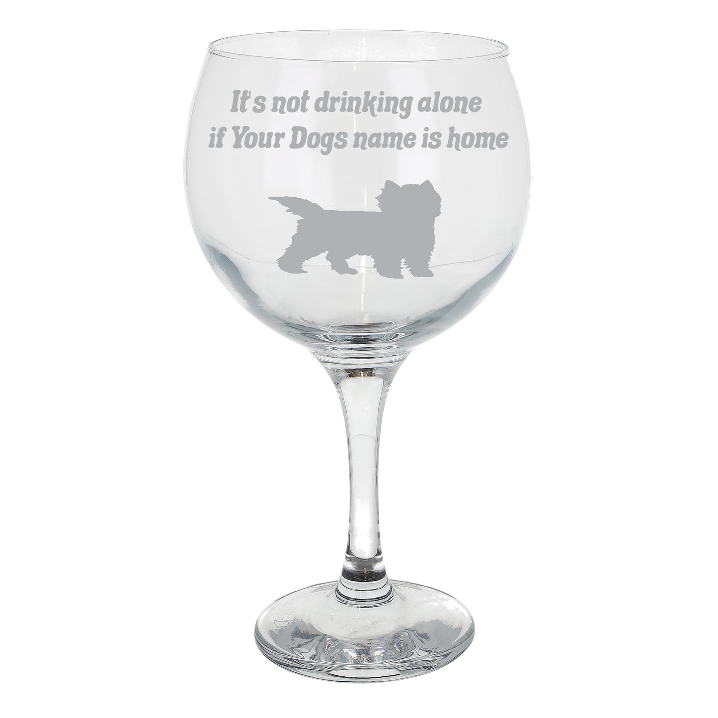 Engraved Personalised Dog Breed Gin Glass  - Always Looking Good -   