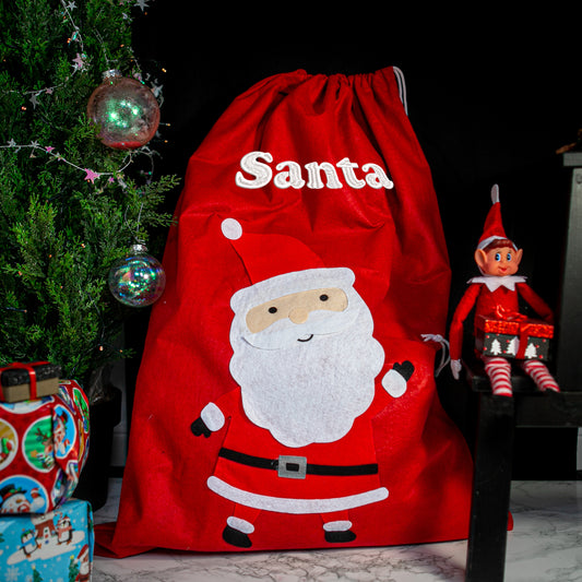 Personalised Embroidered Large Plush Santa Sack Stocking  - Always Looking Good -   