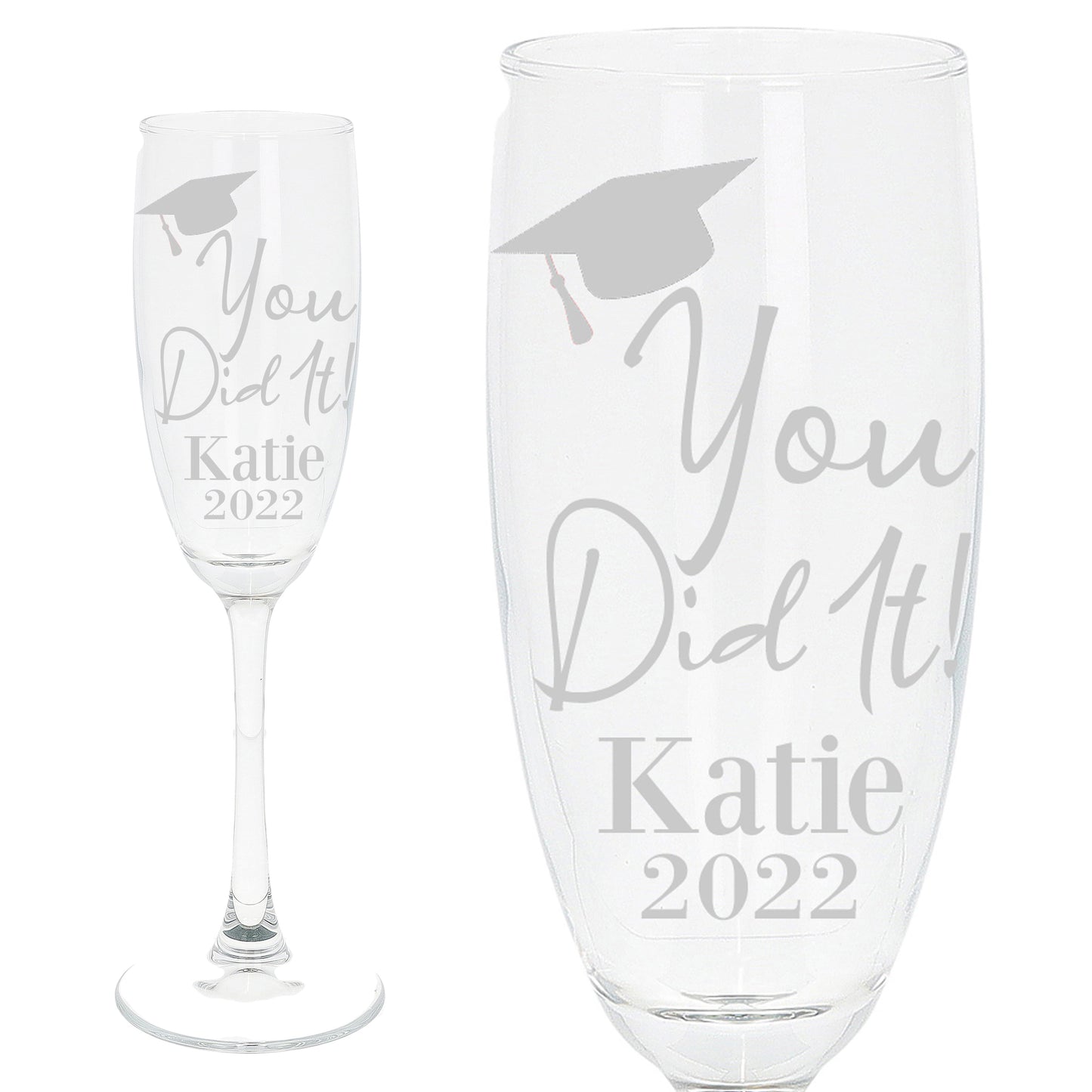 Gift For Graduates - Personalised Graduation Champagne Flute Glass
- Always Looking Good -
