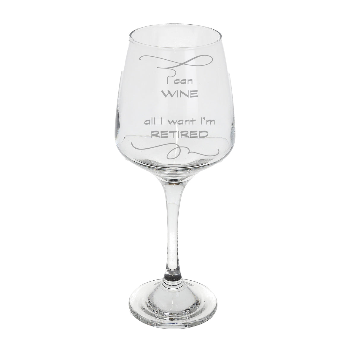 Personalised Engraved Retirement Wine Glass For Retirement Gift - Always Looking Good -