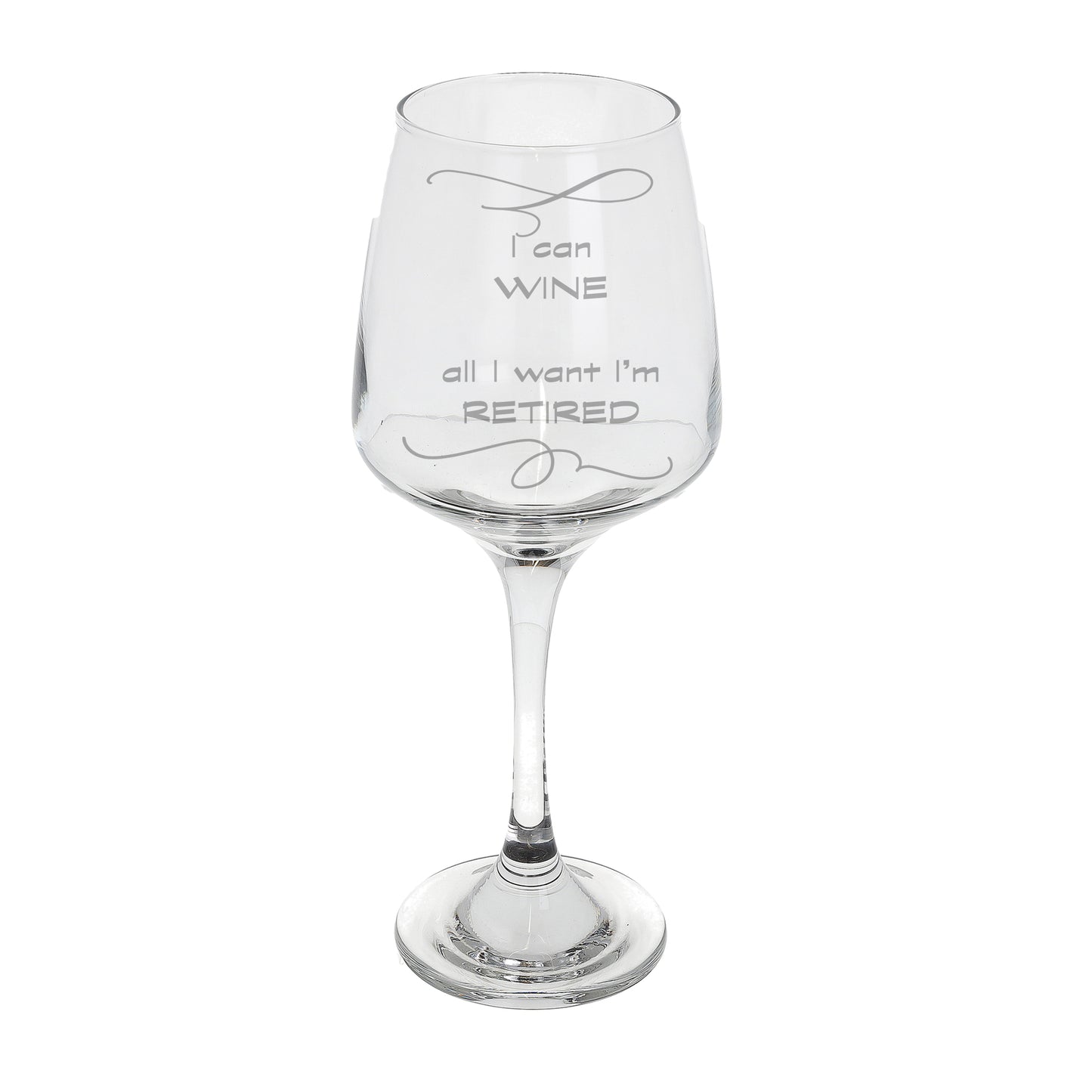 Personalised Engraved Wine Glass Retirement Gift - Always Looking Good -
