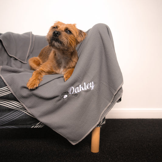 Personalised Dog Blanket Embroidered With Name - Always Looking Good -