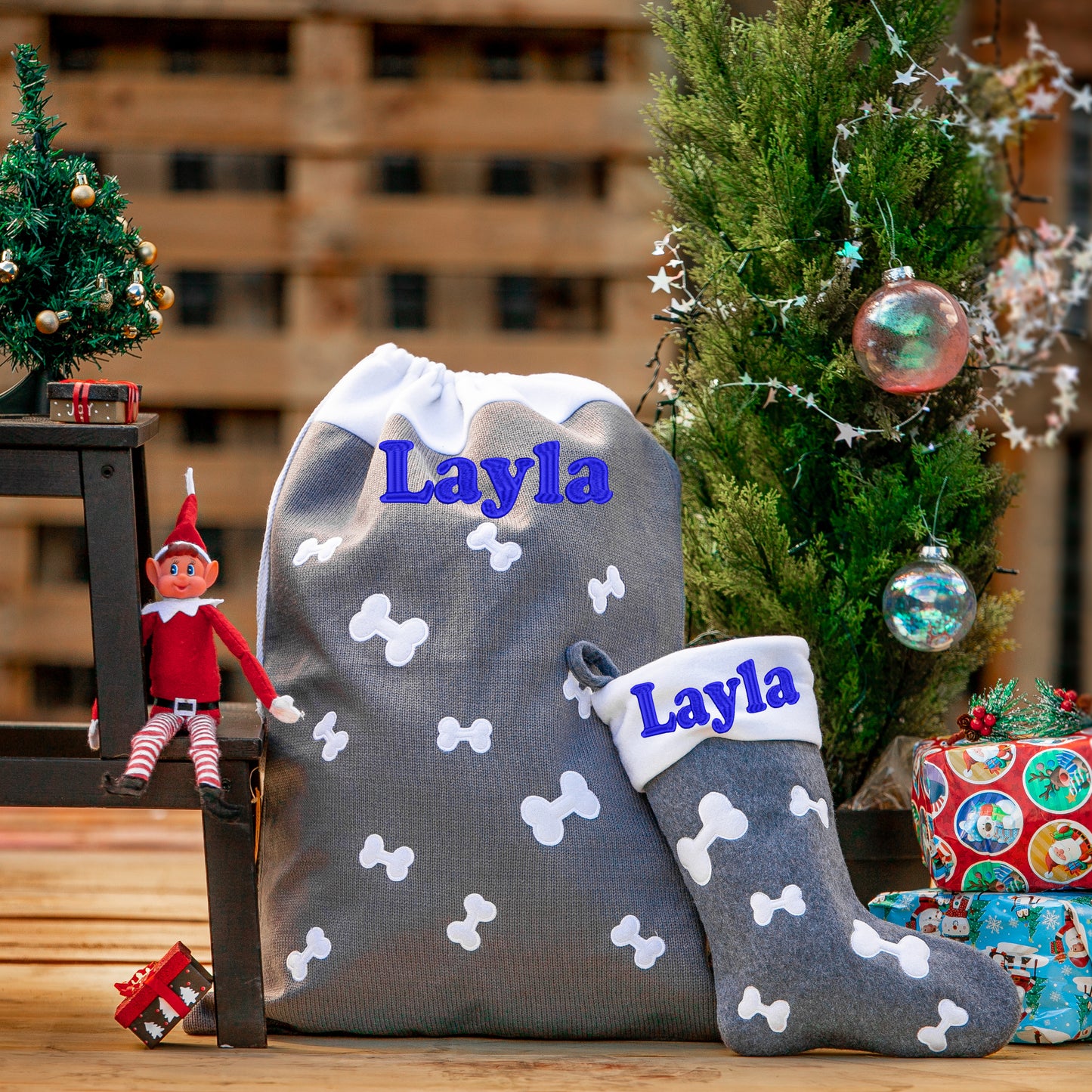 Personalised Pets Christmas Santa Sack & Stocking for Dogs  - Always Looking Good -   