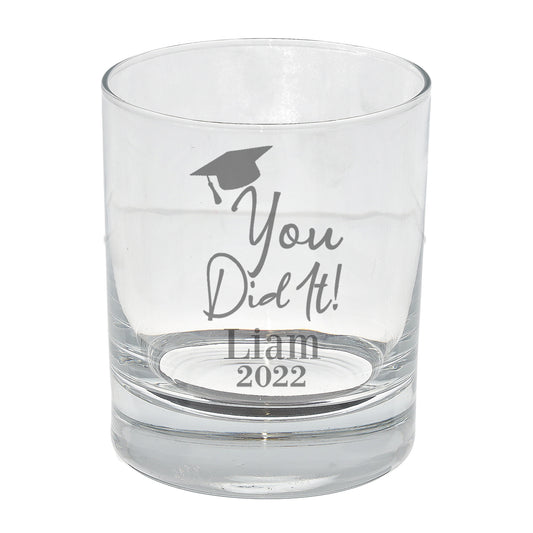 Personalised Engraved Graduation Whisky Glass  - Always Looking Good -
