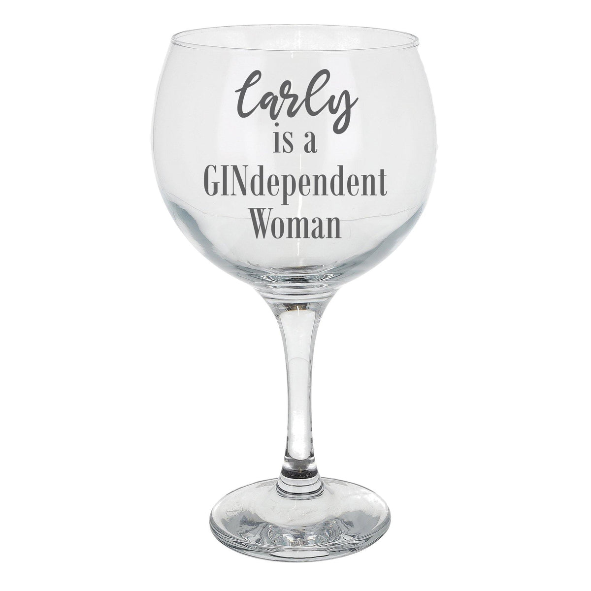 Personalised Engraved GINdependent Women Gin Glass - Always Looking Good -