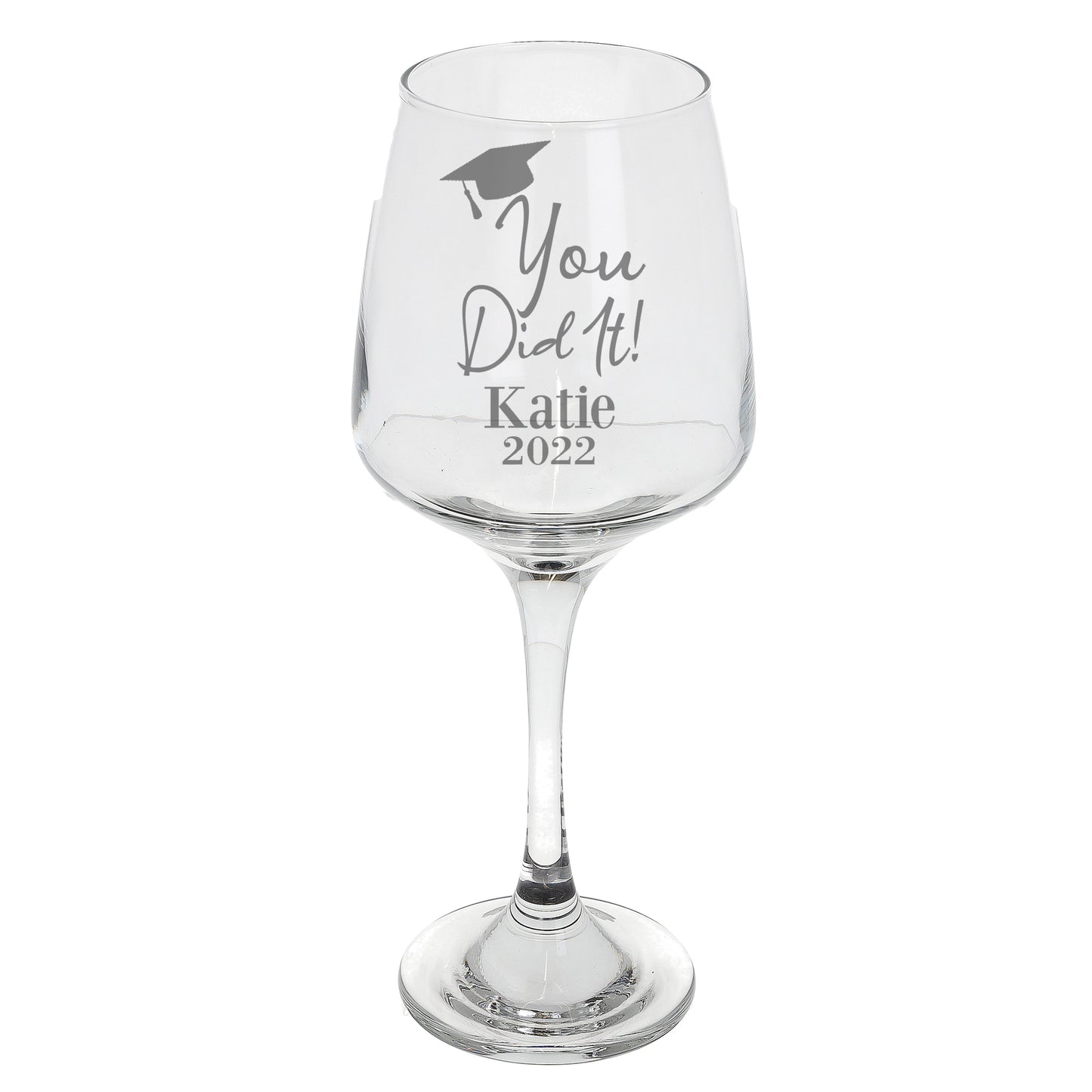 Personalised Engraved Graduation Wine Glass - Always Looking Good -