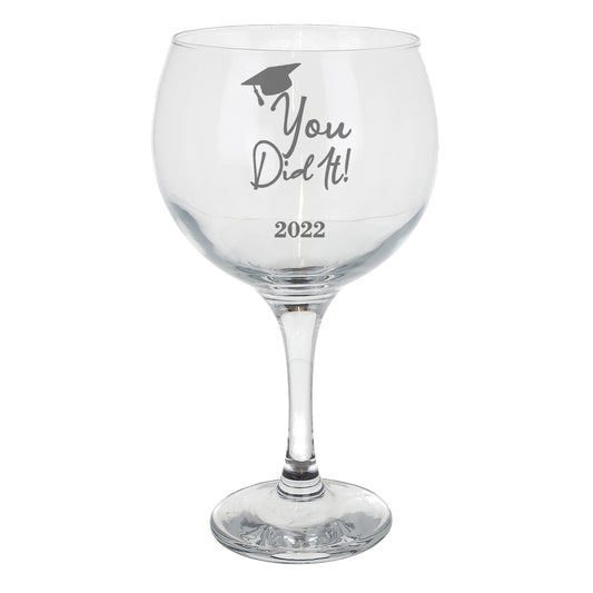 Personalised Engraved Graduation Chunky Gin Glass  - Always Looking Good -