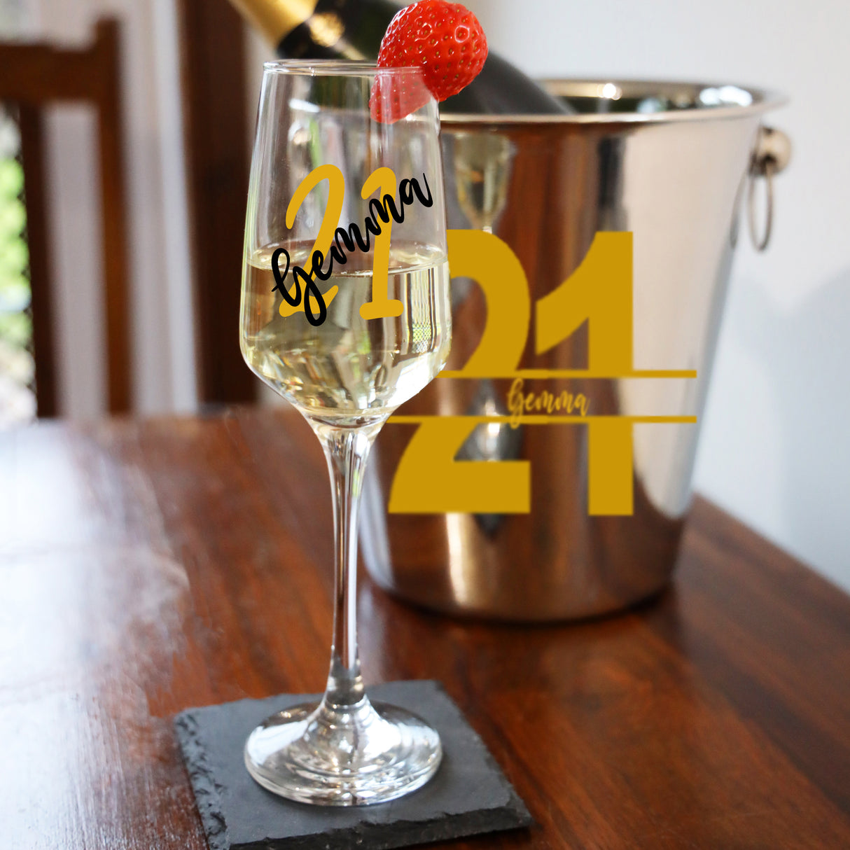Personalised 21st Birthday Ice Bucket & Glass Gift with Name - Always Looking Good - Ice Bucket & Glasses