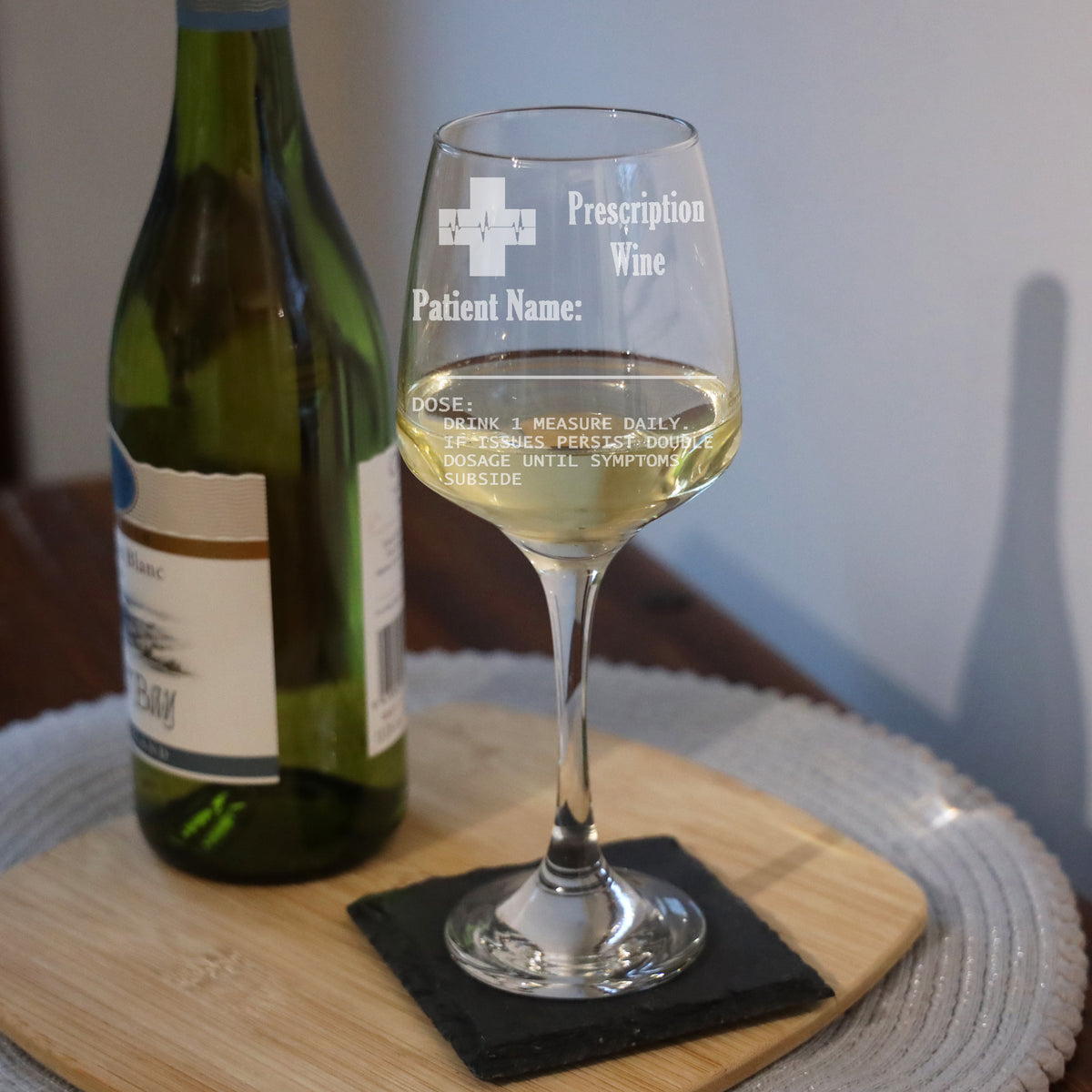 Personalised Engraved ANY GLASS ANY DRINK Prescription Design - Always Looking Good - Large Wine Glass No Coaster