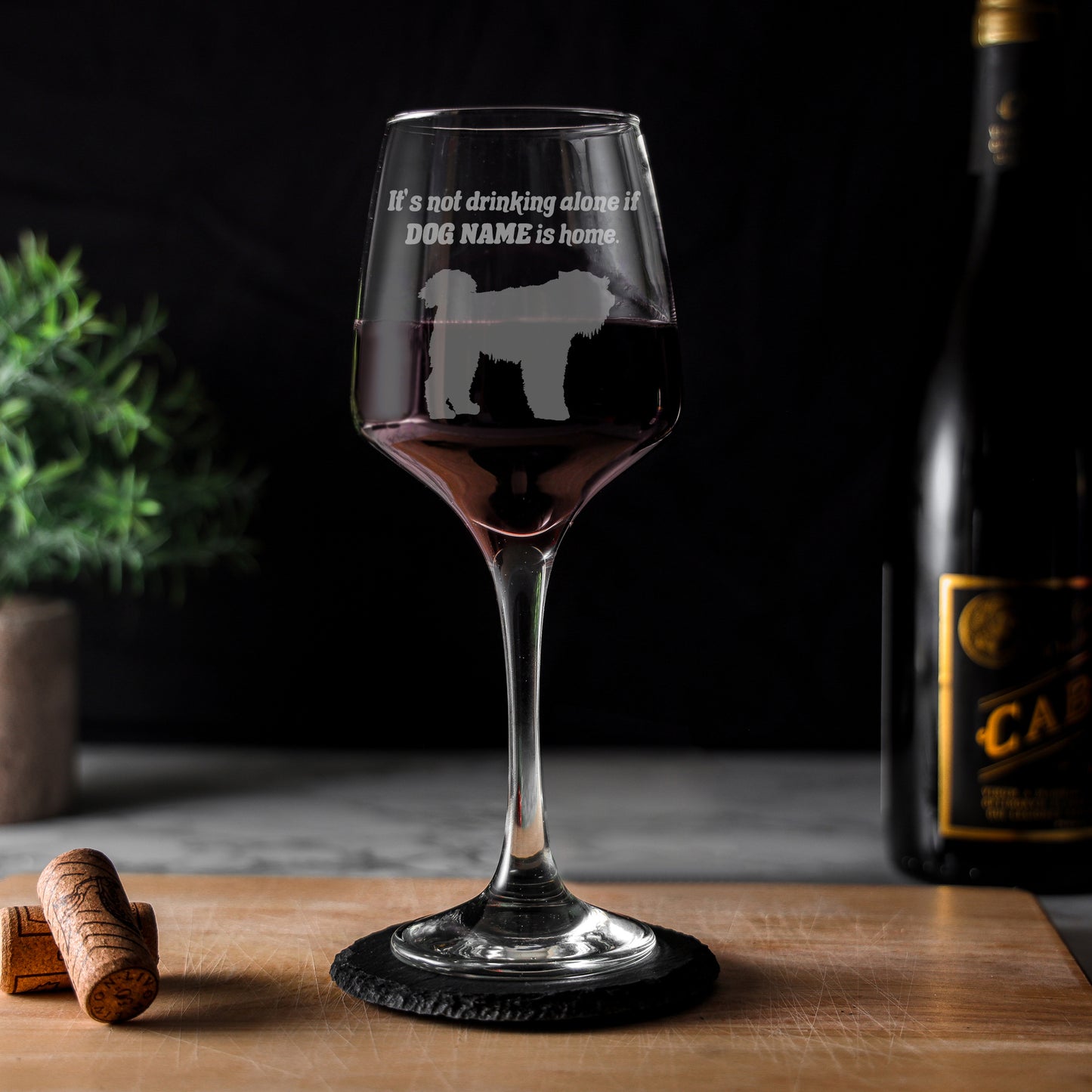 Engraved Personalised Any Dog Breed Wine Glass  - Always Looking Good -   