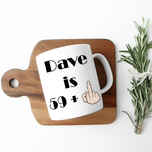 Personalised Age + Middle Finger Birthday Mug Gift Set - Always Looking Good -