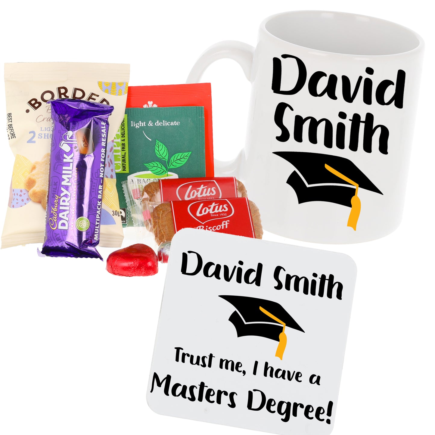 Personalised 'Trust me, I have a masters degree' Mug and Coaster Graduation Present - Always Looking Good -