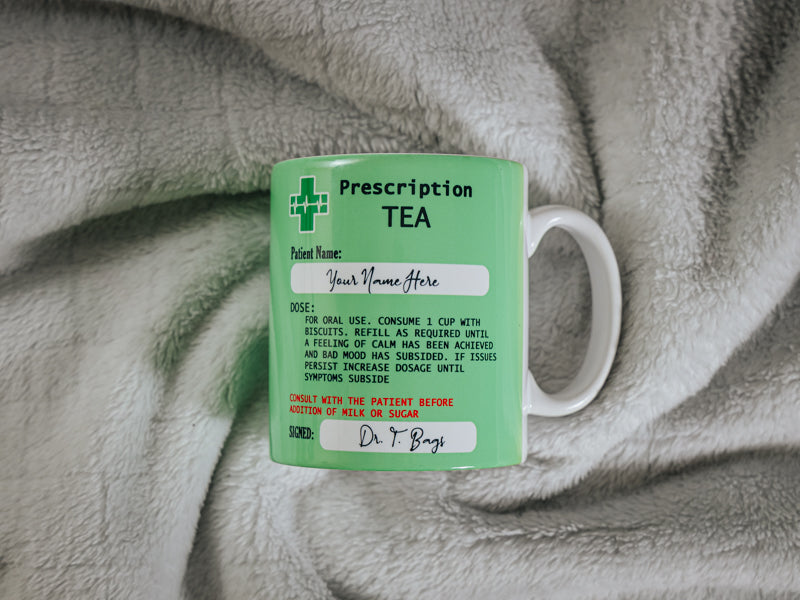 Personalised Prescription Tea Mug and Coaster Filled Gift Set - Always Looking Good -