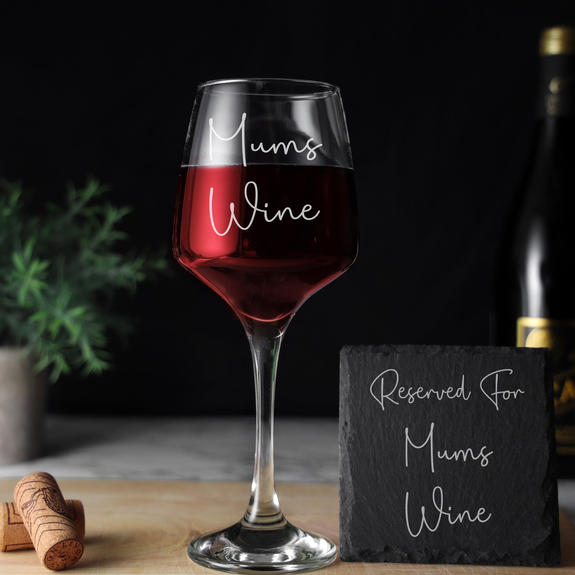Engraved Wine Glass for Mum Engraved Glass and/or Coaster Gift Set  - Always Looking Good - Glass & Square Coaster  