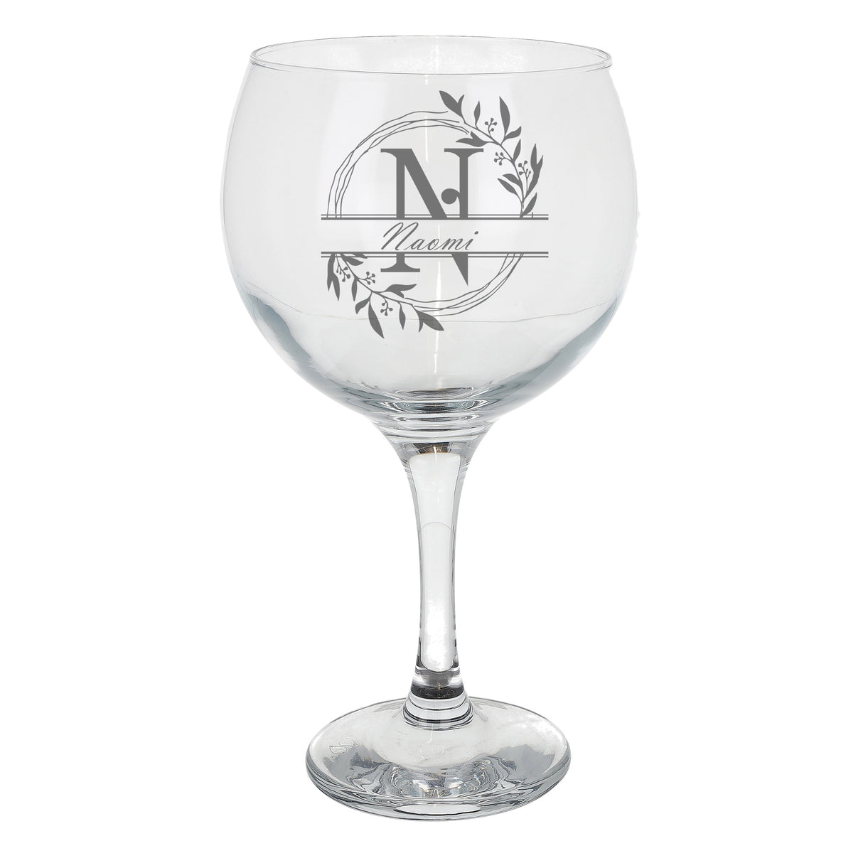 Personalised Engraved Initial Monogram Gin Glass Gift - Always Looking Good - Engraved Glass