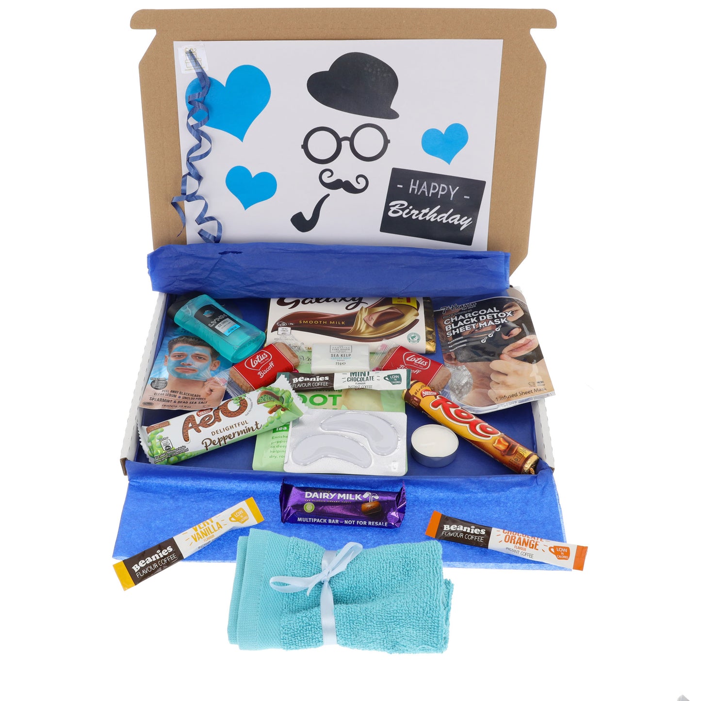 Mens Large Treat Pamper Letterbox Gift Box with Hot Drink  - Always Looking Good -   