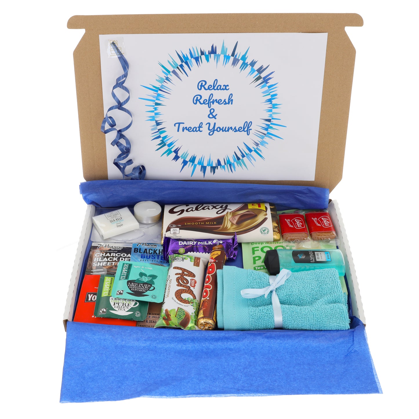 Mens Large Treat Pamper Letterbox Gift Box with Hot Drink  - Always Looking Good -   